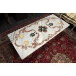 marble top with marble intarsia with an Louis XIV style decor