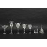 set of 74 glasses in marked clear crystal-glass