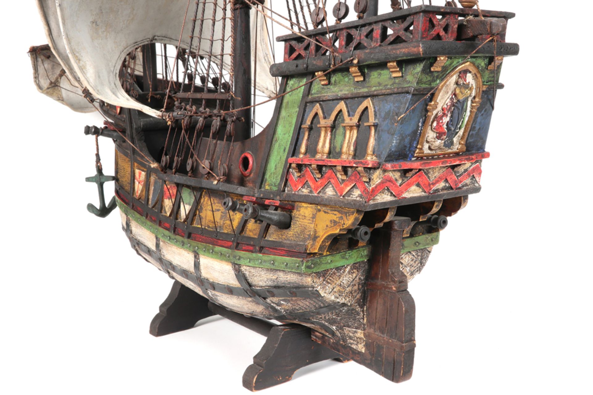 'antique' miniature of the "Santa Maria" galleon - Image 3 of 3