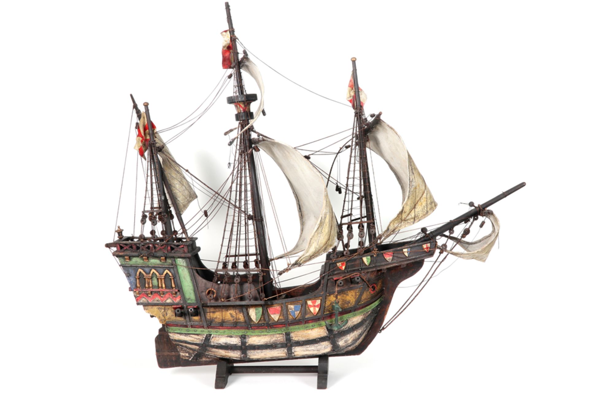 'antique' miniature of the "Santa Maria" galleon