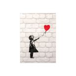 print after Banksy's "Girl with balloon" ||BANKSY (° 1973) (° 1973) / NAAR print n° 172/500 : "