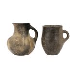 two Bronze Period Ancient Iran Amlash jugs in polished earthenware ||OUD-IRAN / AMLASH -