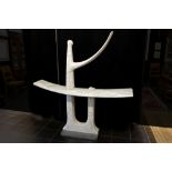 large 20th Cent. sculpture in Carrara marble with a surrealist theme ||GHISLAIN CHRISTOPHE (°