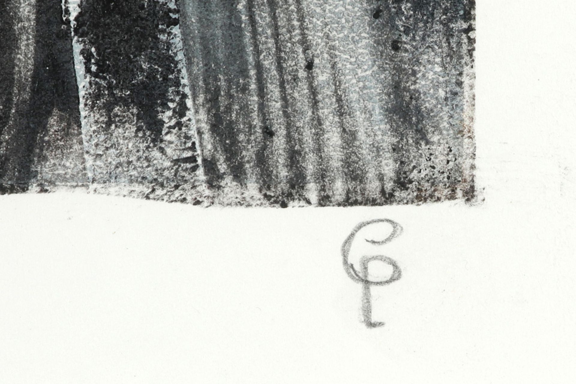 lot (2) of a drawing signed Lieve Pettens and a black-and-white photograph signed Jeny Koninckx || - Image 4 of 7