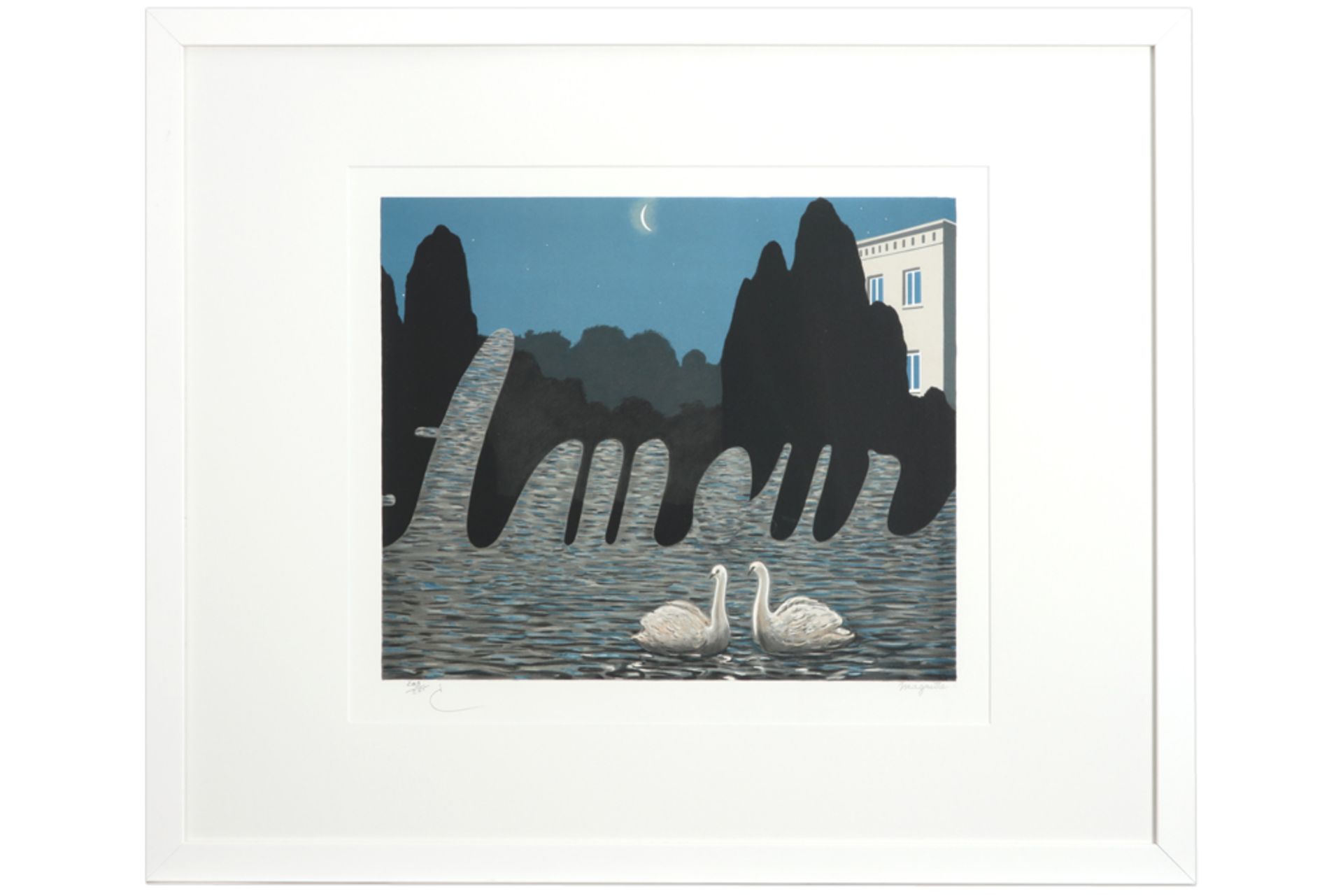 lithograph printed in colors after a work by René Magritte - with atelier stamp, stamp of the - Image 3 of 3