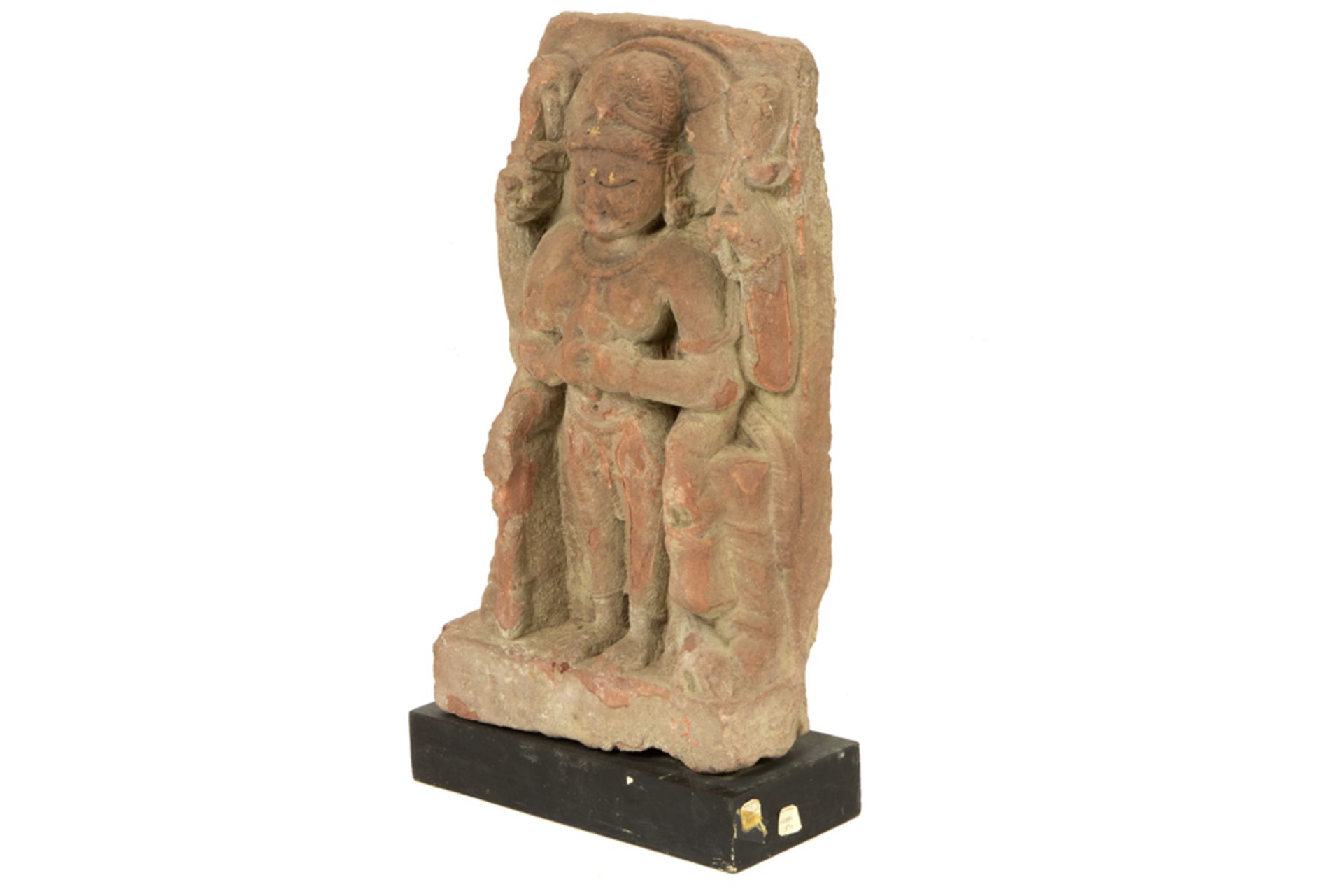 presumably 16th/17th Cent. Far East stone "Four armed Deity" sculpture ||VERRE OOSTEN - allicht - Image 3 of 4