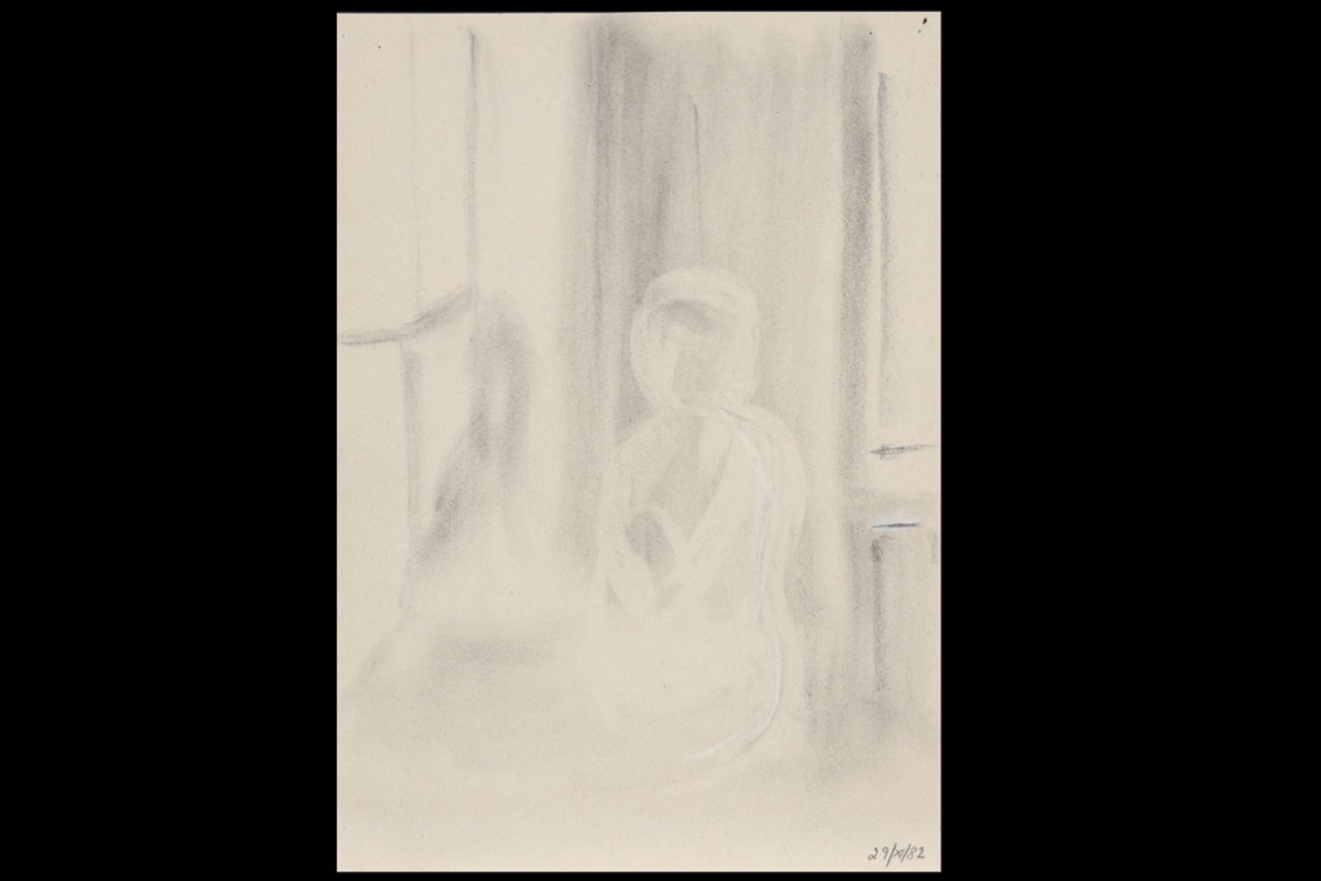 nine sketches in pencil and pastel - some signed Maurice van Saene on the back ||VAN SAENE - Image 6 of 10