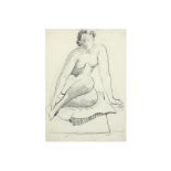 Jan Cockx signed drawing in pencil ||COCKX JAN (1891 - 1976) potloodtekening : "Zittend vrouwelijk