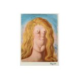 René Magritte lithograph printed in colors after a work from 1947 - signed by Georgette Magritte ||