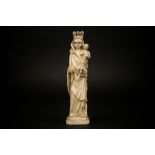 antique European "Holy Mary and Child" sculpture in ivory - with CITES certificate ||Antieke