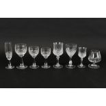 94pcs set of glasses in "Cristal d'Arques" ||94-delig glasservies in kleurloos "Cristal d'Arques"