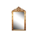 large mirror with an antique, gilded frame ||Vrij grote spiegel met een antieke, gedoreerde kader