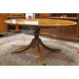 19th Cent. English diningtable in mahogany with an oval top ||Negentiende eeuwse Engelse tafel in