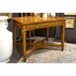 neoclassical writing table with drawer in so-called Dutch marquetry ||Neoclassicistische