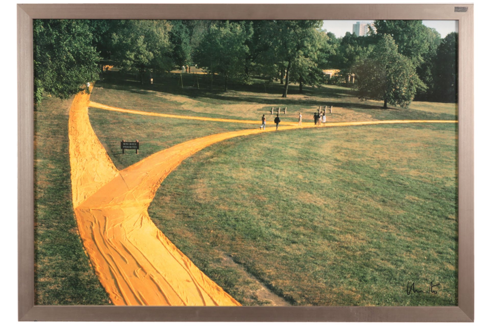 Christo signed print of his project "Wrapped Walk Ways" in Kansas City, Missouri, USA ||CHRISTO ( - Image 3 of 3