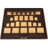 collection of 25 medals related to the Belgian royal family in marked gold on silver - 5000 ex. -