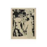 Paul Delvaux signed print - dated 5/8/72 ||DELVAUX PAUL (1897 - 1996) print : "Deux jeunes filles" -