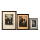three Belgian etchings by Kurt Peiser ||PEISER KURT (1887 - 1962) lot van drie etsen getekend (