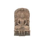 11th/12th Cent. Indian Gujarat sculpture in red sandstone representing "Buddha Sakyamuni" (in