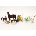 various lot with glass and porcelain ||Varia met glas en porselein voornamelijk met dierenfiguren