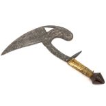 Gabonese Fang throwing knife in iron, brass and wood - to be dated around 1950 ||AFRIKA - GABON Fang
