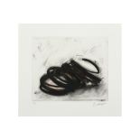 Bernar Venet signed etching in colors ||VENET BERNAR (° 1941) kleurets n° 19/40 : "Untitled 4" -