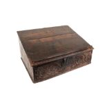 17th Cent. English oak bible box dated 1665 ||Zeventiende eeuwse Engelse zgn "bible box" in eik