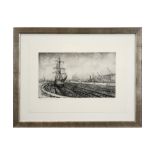 Leon Ost signed etching - dated (19)99 ||OST LEON ets n° 64/75 : "Mercator in het droogdok" - 24,5 x