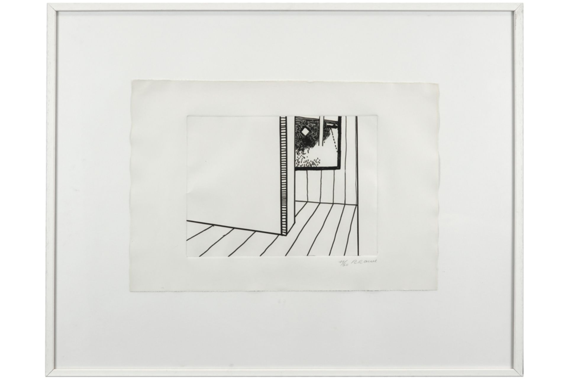 Roger Raveel signed etching ||RAVEEL ROGER (1921 - 2013) ets n° 11/60 : "Zonder titel" - 37,5 x 56 - Image 3 of 3