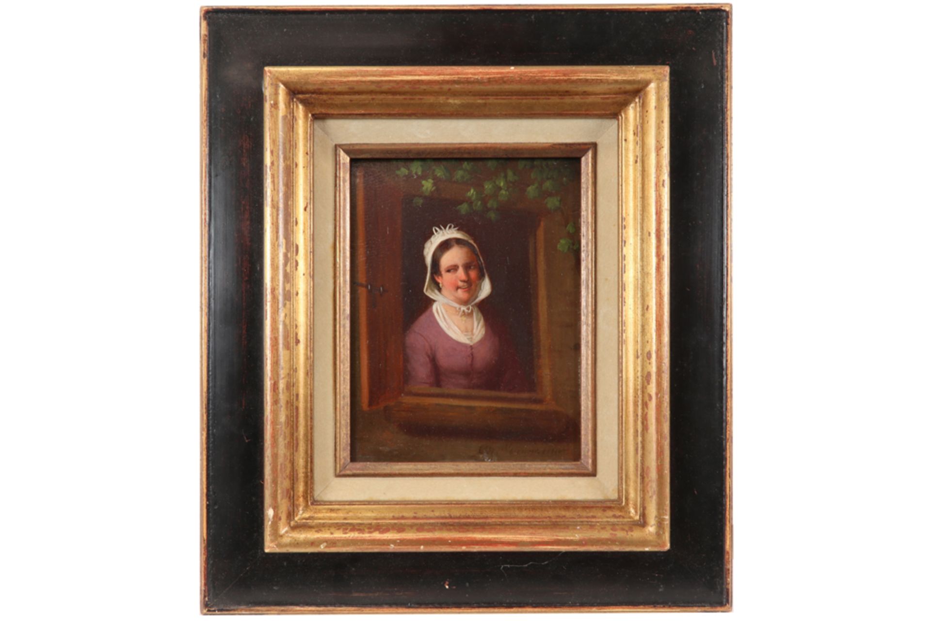 19th Cent. oil on panel - signed Charles Venneman ||VENNEMAN CHARLES (1802 - 1875) - Image 3 of 4