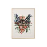 Jean-Paul Riopelle signed lithograph printed in colors for expositions in Milan and Charleroi ||