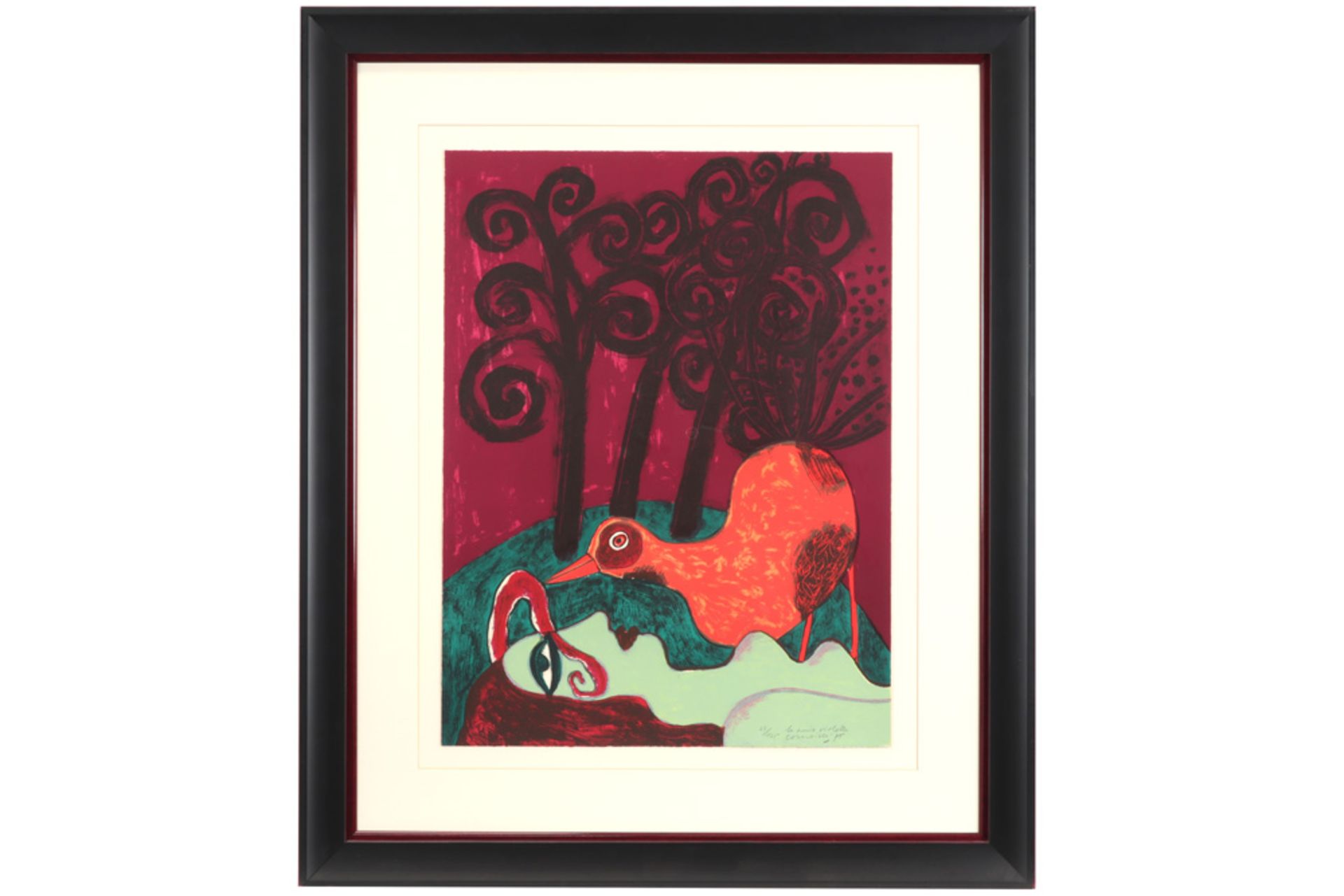 Corneille signed lithograph printed in colors - dated (19)75 ||CORNEILLE (1922 - 2010) (1922 - 2010) - Image 3 of 3