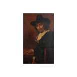 19th Cent. oil on panel with a 17th Cent. style man's portrait ||Negentiende eeuws
