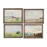 four 20th Cent. watercolors - signed Paul Hagemans ||HAGEMANS PAUL (1884 - 1959) vier aquarellen met