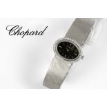 completely original mechanical Chopard marked ladies' wristwatch in white gold (18 carat) with