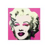 Andy Warhol handsigned "Marilyn Monroe" screenprint on an Castelli Graphics invitation ||WARHOL ANDY