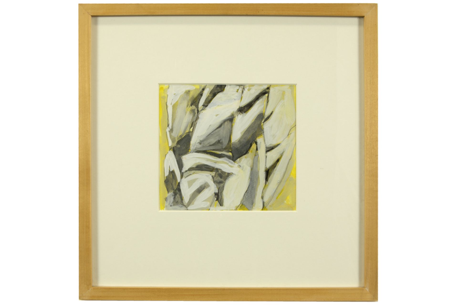 Ilse D'Hollander abstract mixed media (watercolor, gouache and pencil on paper) checked and approved - Image 2 of 3