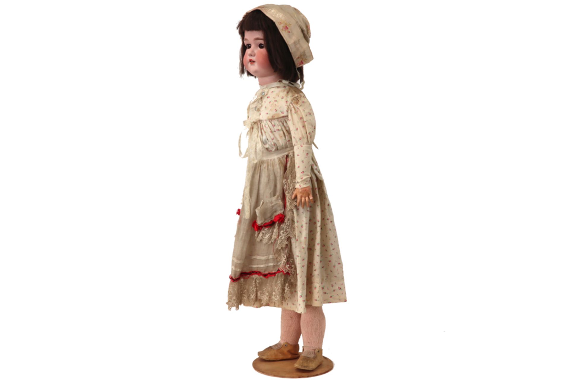 large Armand Marseille marked doll with porcelain head and original clothes and wig from around - Image 2 of 5
