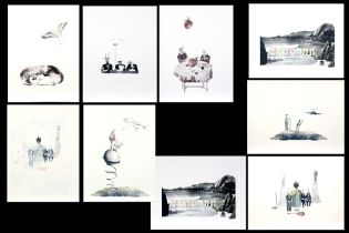 8 Katinka Veerman signed works ||VEERMAN KATINKA lot van 8 grafische werken - 50 x 65 en 65 x 50