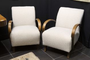 pair of Czech design armchairs by Jindrich Halabala - to be dated around 1930 || HALABALA