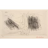Pablo Picasso signed "pointe sèche" engraving - dated 6/9/56 in the plate || PICASSO PABLO, DIEGO,