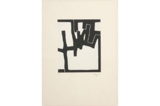 rare Eduardo Chillida signed etching with a typical abstract composition || CHILLIDA EDUARDO (1924 -