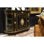 19th Cent. French neoclassical Napoleon III-sideboard in ebony and ebonised wood with mountings in
