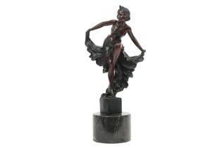 20th Cent. Art Deco sculpture in bronze on a marble base - signed Nicolas Mayer || MAYER NICOLAS (