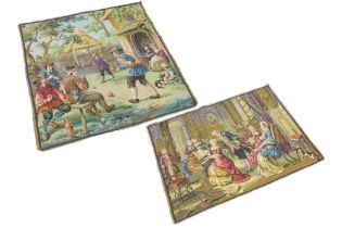 two tapestries || Lot van twee gobelins