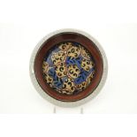 Art Deco bowl in numbered ceramic || Art Deco-coupe in faïence, genummerd 73, deels met craquelé-