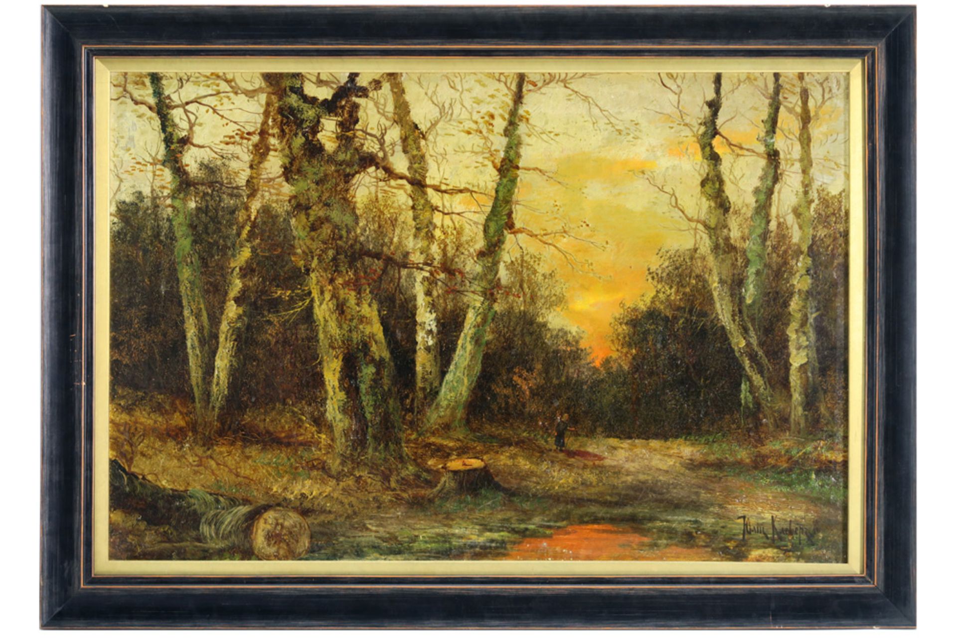 19th/20th Cent. Russian Yuliy Y. Klever oil on canvas - signed prov : auction Christies' (label on - Bild 3 aus 4