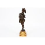 19th Cent. Belgian sculpture in bronze with an old mark label || Negentiende eeuwse sculptuur in