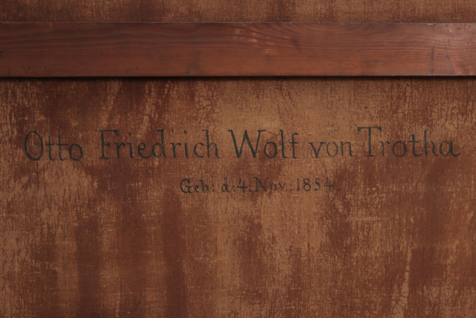 19th Cent. German oil on canvas with a protrait of Otto Friedrich Wolf von Trotha (° 4/11/1854) - - Bild 5 aus 5