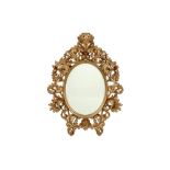 nice baroque style frame in sculpted and gilded wood with an old mirror || Zeer mooie,